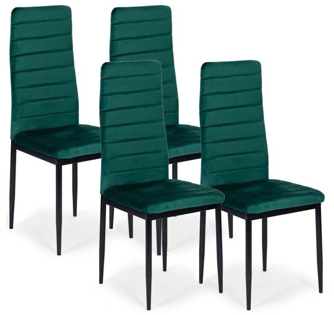 Minkštos kėdės Svetainė Valgomasis Velvet Žalias Velvet 4 vnt