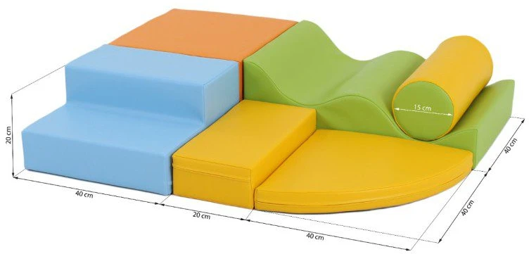Minkštų kaladėlių komplektas ,,Sraigenė", pastelinis, 4IQ