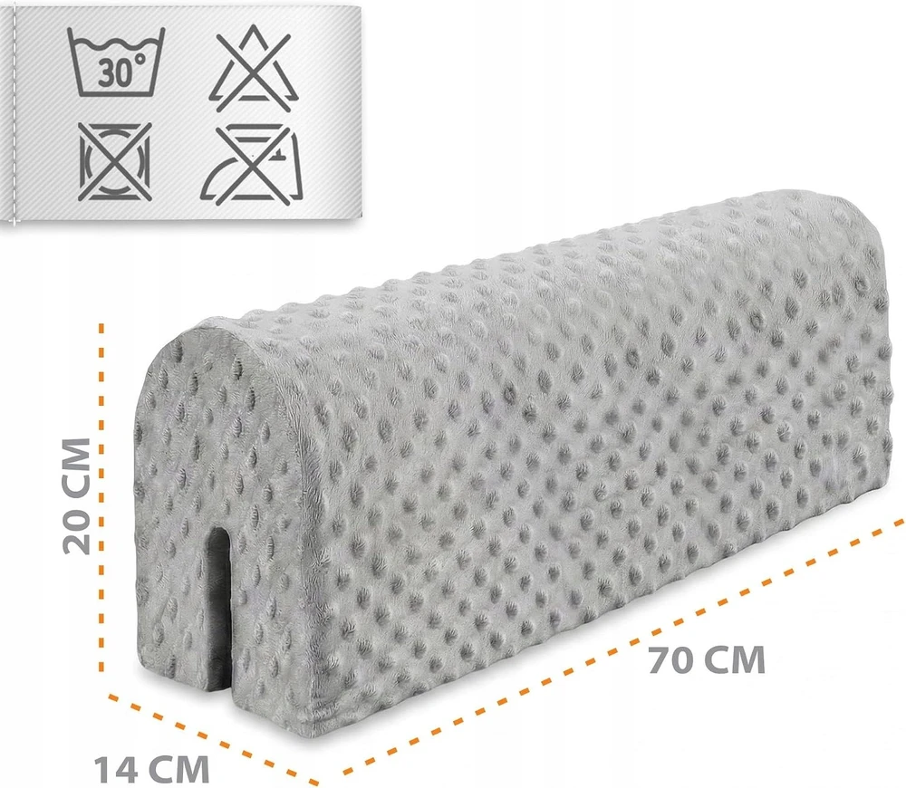 Minky ZABEZPIECZENIE KRAWĘDZI ŁÓŻKA DZIECIĘCEGO 70 CM Z POKROWCEM DO PRANIA
