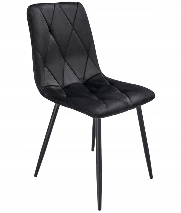 MINŠTA dygsniuota KĖDĖ VELVET aksominė moderni PIADO juoda JUMIhome
