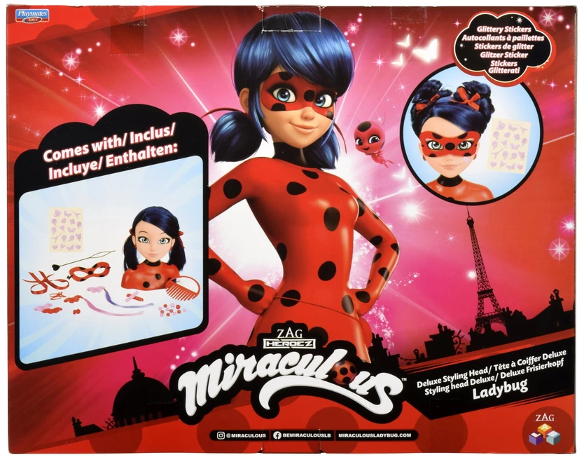 MIRACULOUS lėlės galva puošimui Ladybug Deluxe, 50247