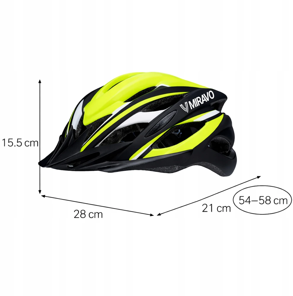 Miravo DVIRAČIO ŠALMAS REGULIUOJAMAS DYDŽIO 54-58 CM M LENGVAS MTB GALINĖS ŽIBINTAS
