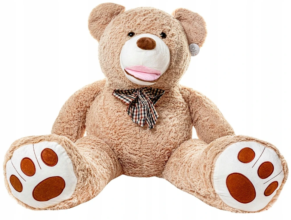 Mis Gustaw Didelis pliušinis meškinas Amigo 160cm, smėlio spalvos