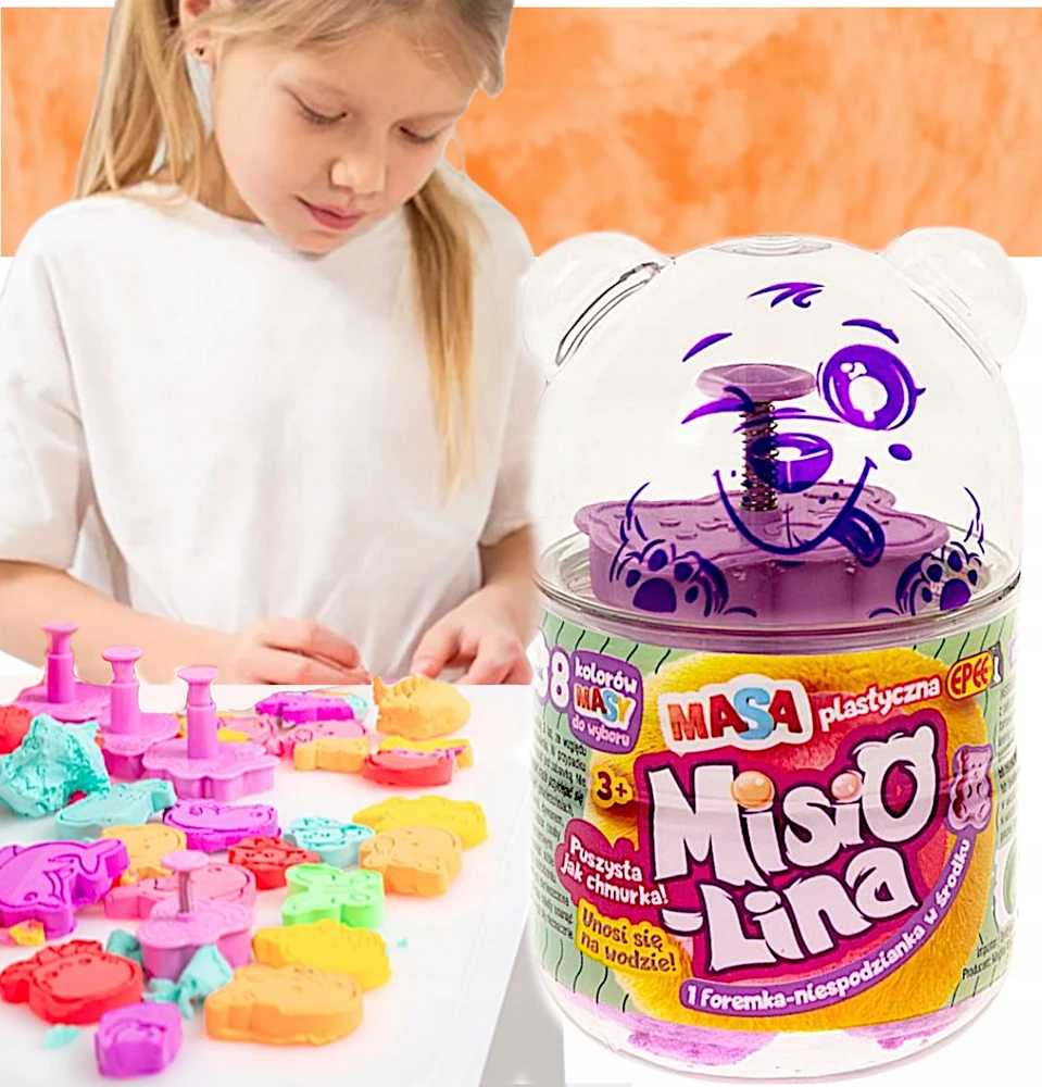 MISIOLINA PLASTIKINIS DEBESIS DEBESIS PELIETIS VAIKAMS EPEE ORANŽINĖ
