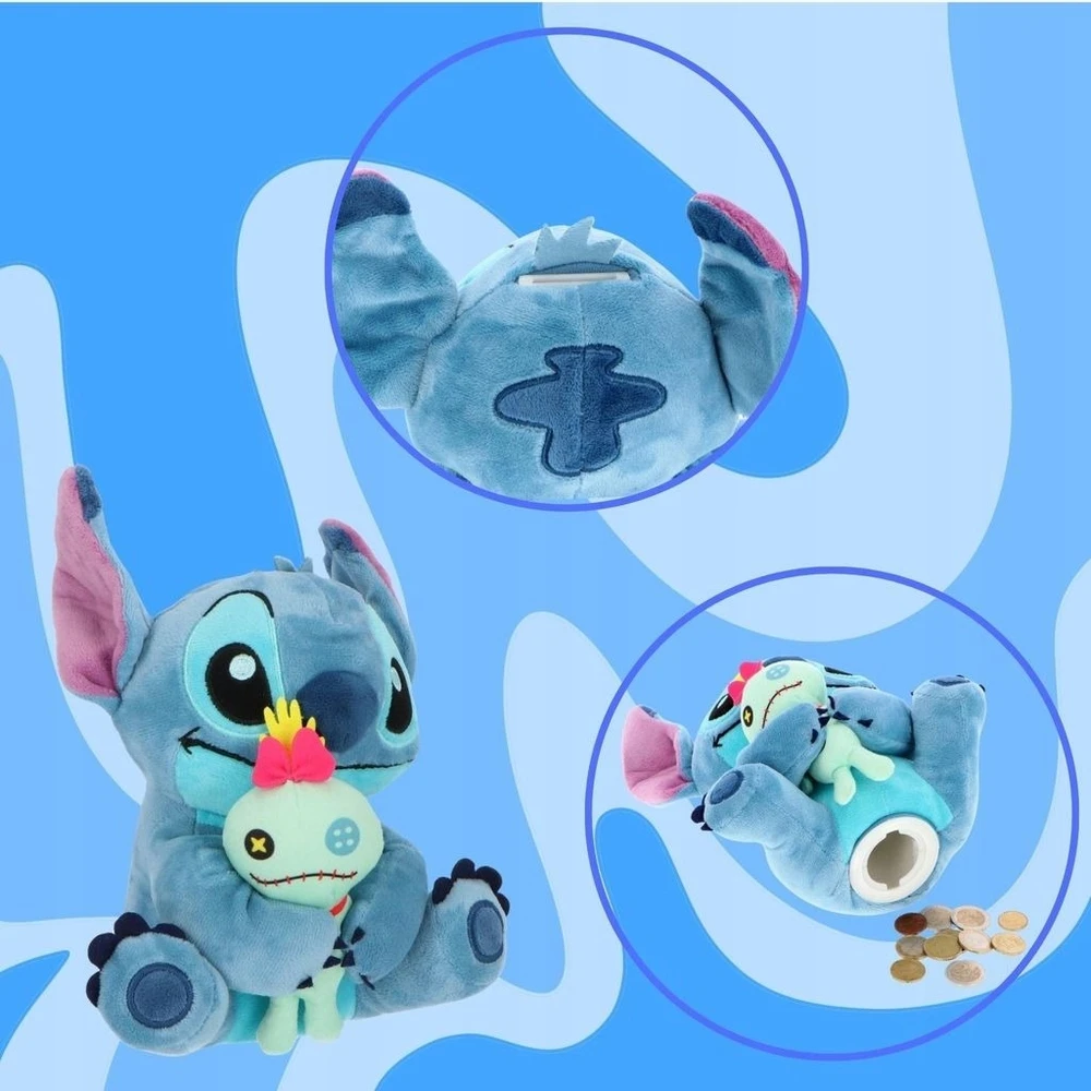 Mister License PLUSZOWA SKARBONKA STITCH I SCRUMP FIGURKA BAJKA DLA DZIECI - 20 CM