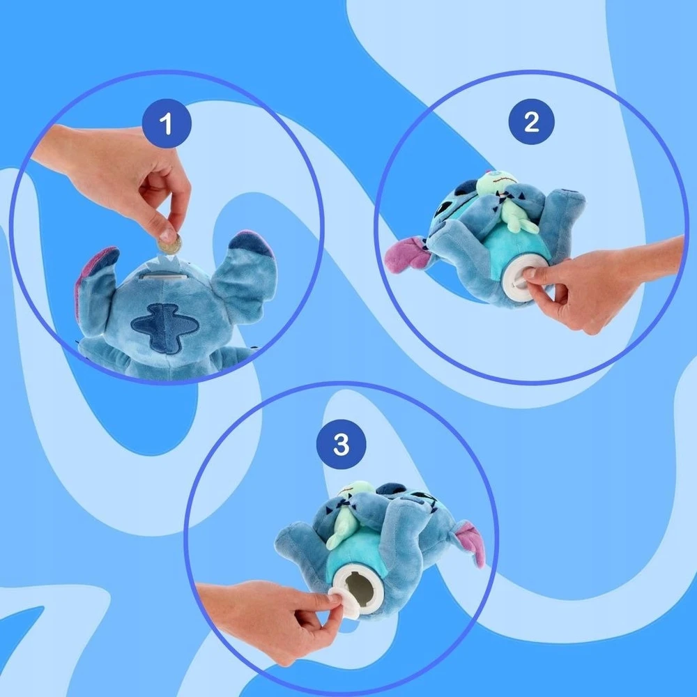 Mister License PLUSZOWA SKARBONKA STITCH I SCRUMP FIGURKA BAJKA DLA DZIECI - 20 CM
