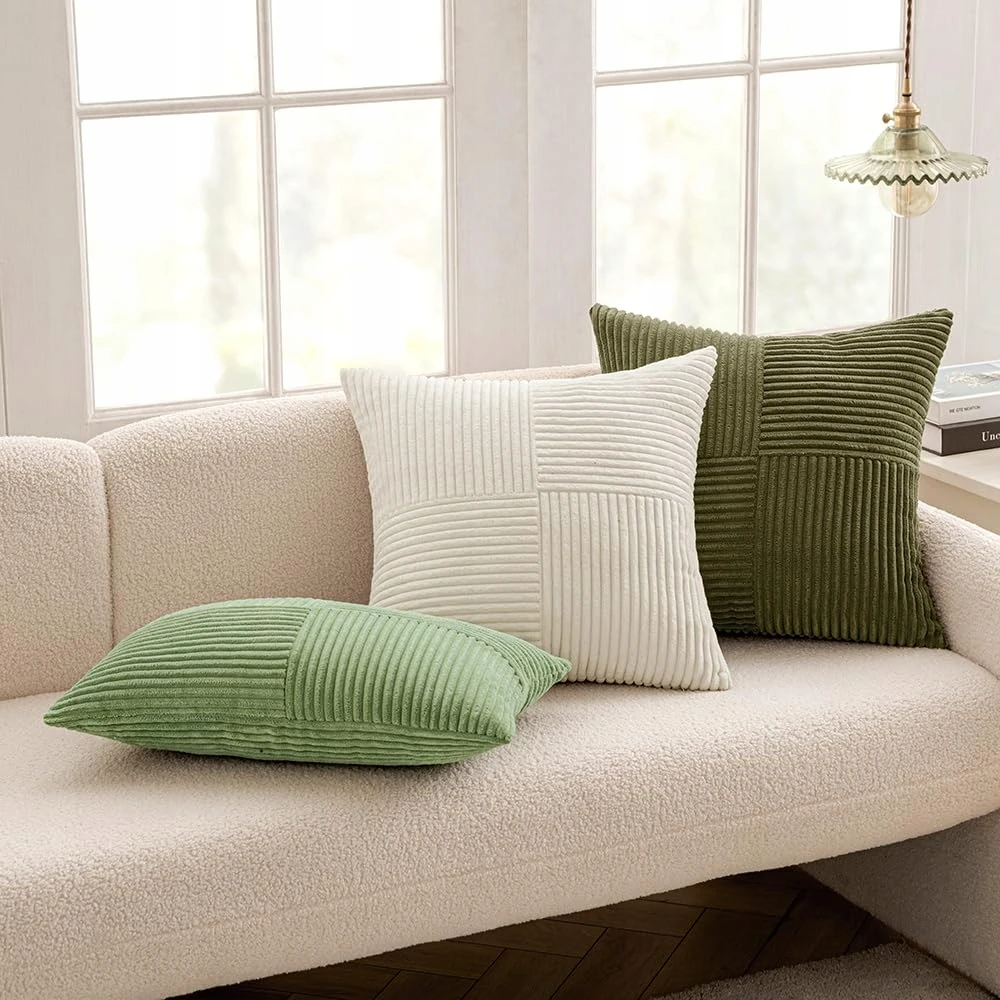 MIULEE Rinkinys 2 Poszewek 50 x 50 m Žalias Boho Na Poduszki Sofa