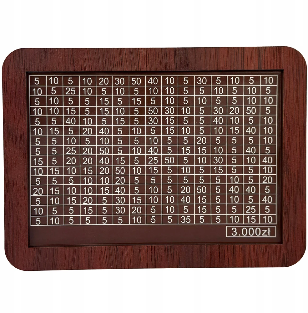 Mivelis Skarbonka Wykreślana Cel 3000 Zł Wykreślanka Prezent + Marker