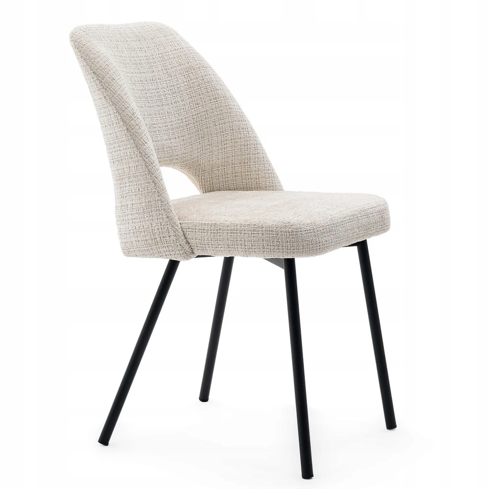 Mivihome Modernus svetainės ir valgomojo krėslas Milo, šviesiai smėlio spalvos