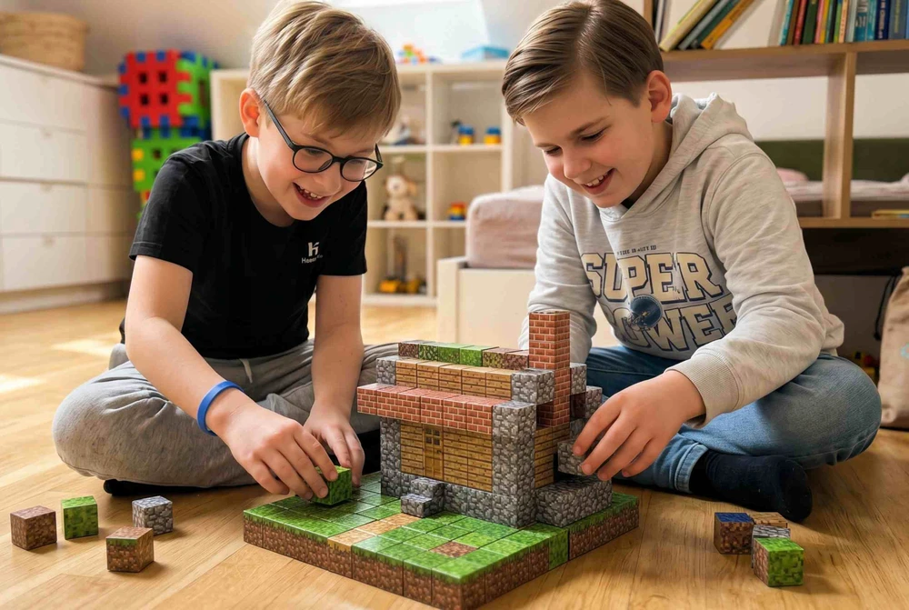 MM Magnetinė konstrukcija blokuoja didelius 216 kubų kubelių pikselių Yellsi