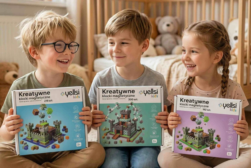 MM Magnetinė konstrukcija blokuoja didelius 216 kubų kubelių pikselių Yellsi