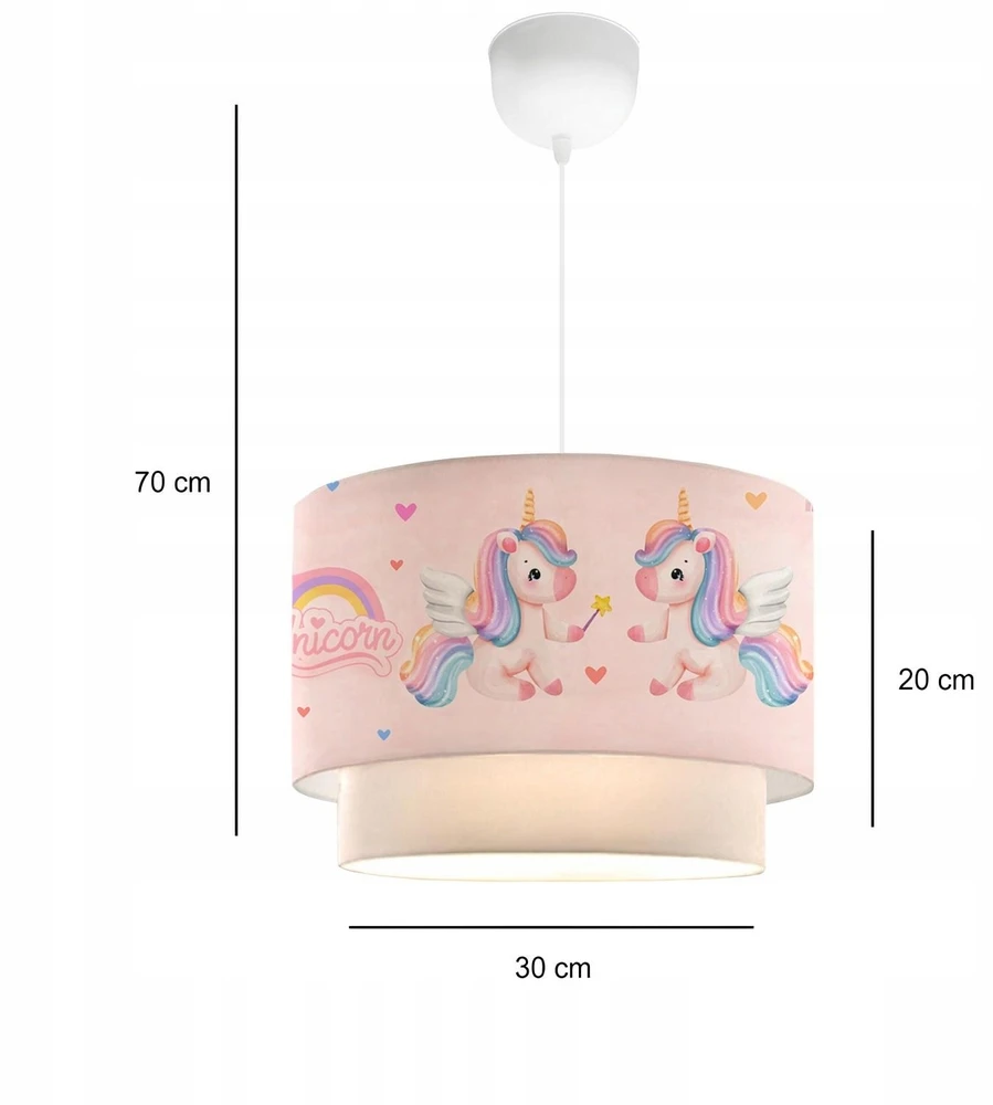 MOB Lampa sufitowa vaikams - Menenko 2 (rožinė + wielokolorowy)
