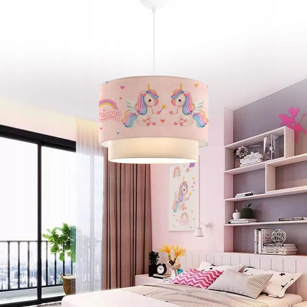 MOB Lampa sufitowa vaikams - Menenko 2 (rožinė + wielokolorowy)