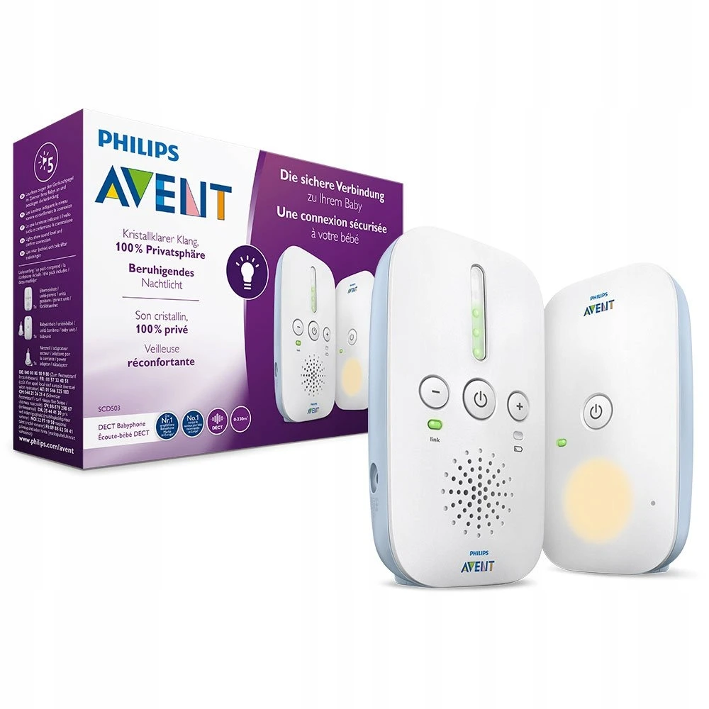 Philips Avent garso auklė DECT su Smart ECO režimu, SCD503/26