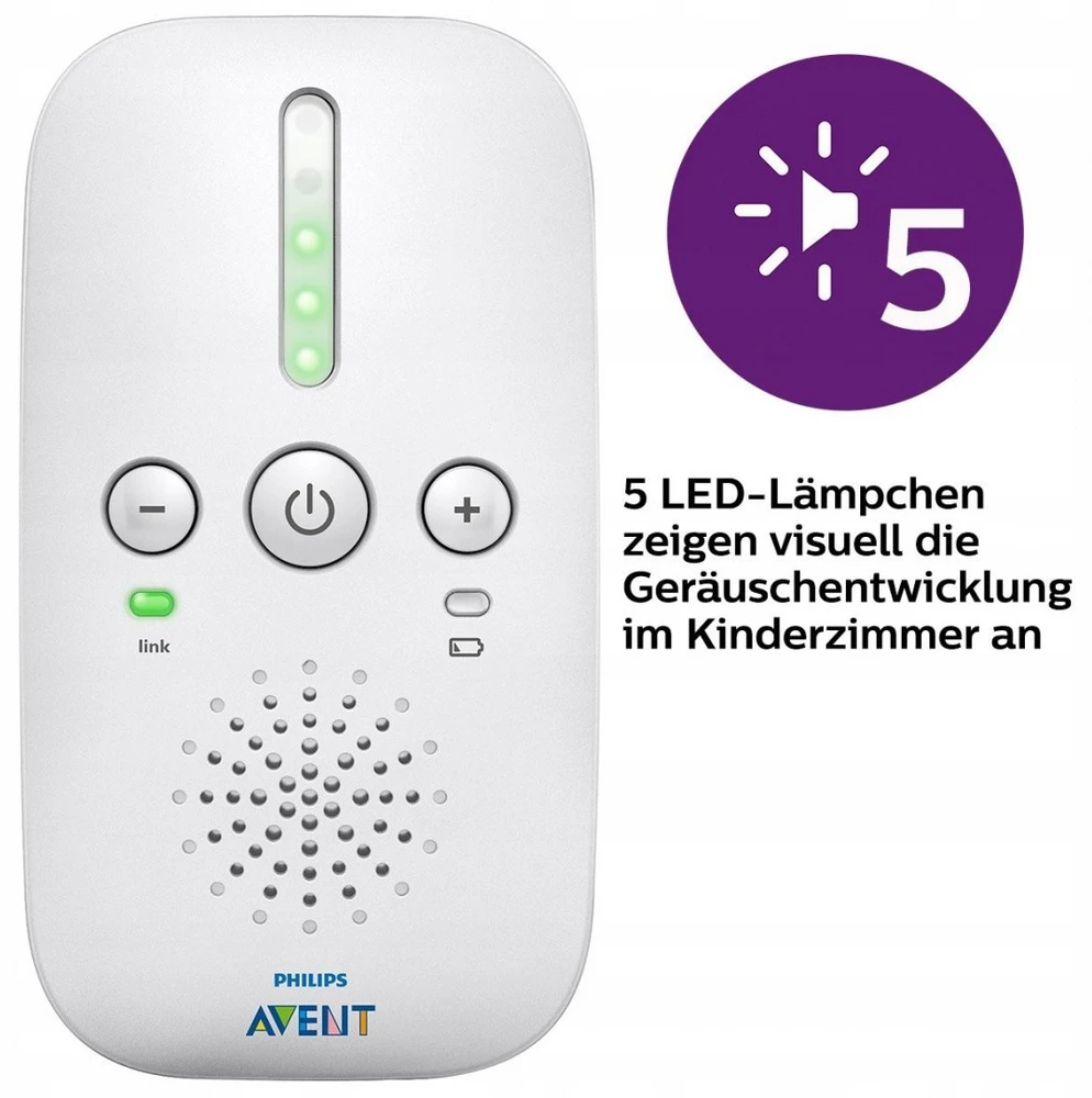 Philips Avent garso auklė DECT su Smart ECO režimu, SCD503/26