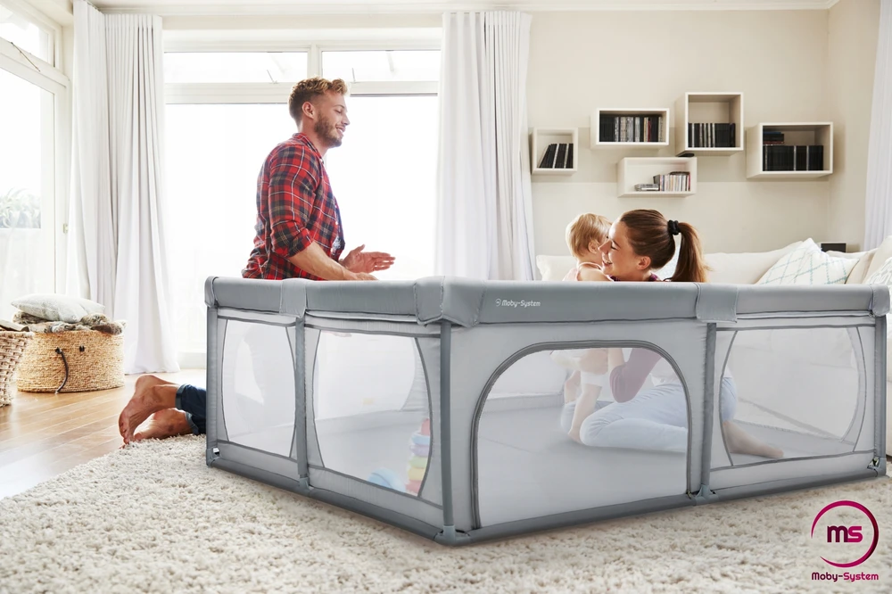 Moby System Maniežas 200x160cm SAUSAS BASEINAS VAIKAMS ŽAIDIMŲ AIKŠTELĖS