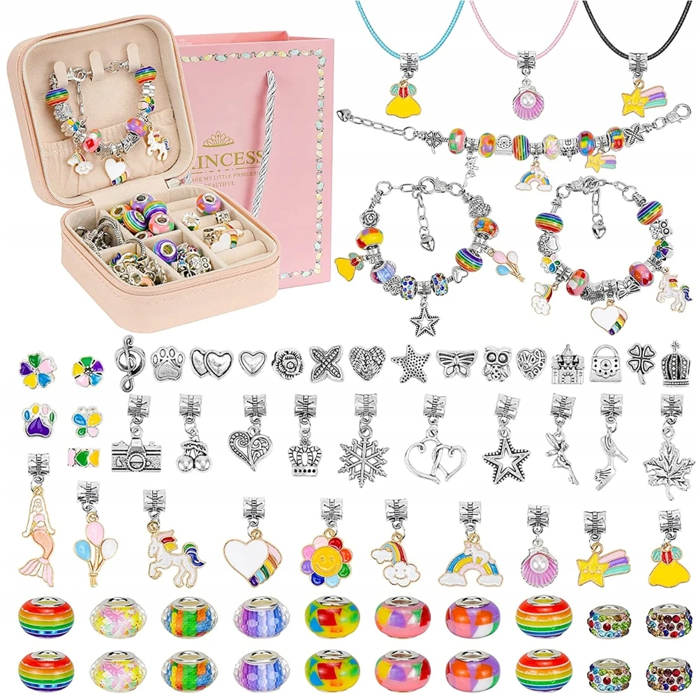 Modebelle DIDELIS RINKINYS, SKIRTA CHARMS APYNĖLEMS IR KORJALŲ KAROLIŲ DĖŽUTĖ