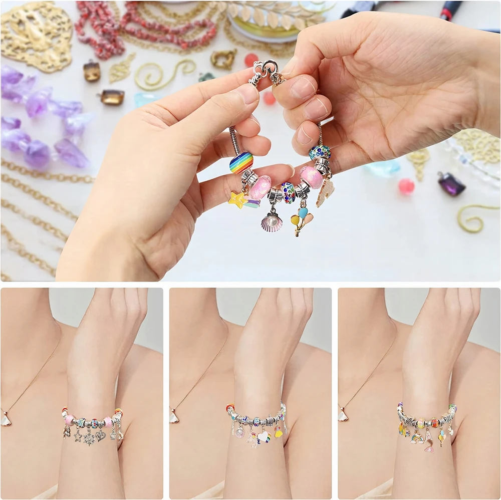 Modebelle DIDELIS RINKINYS, SKIRTA CHARMS APYNĖLEMS IR KORJALŲ KAROLIŲ DĖŽUTĖ