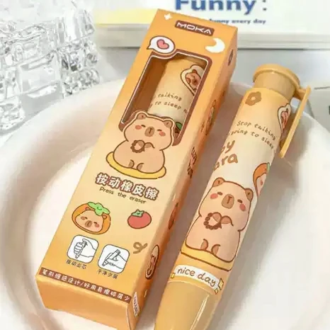 Modebelle GUMKA DO MAZANIA KAPIBARA GUMKA SZKOLNA DO SZKOŁY WYSUWANA CAPIBARA