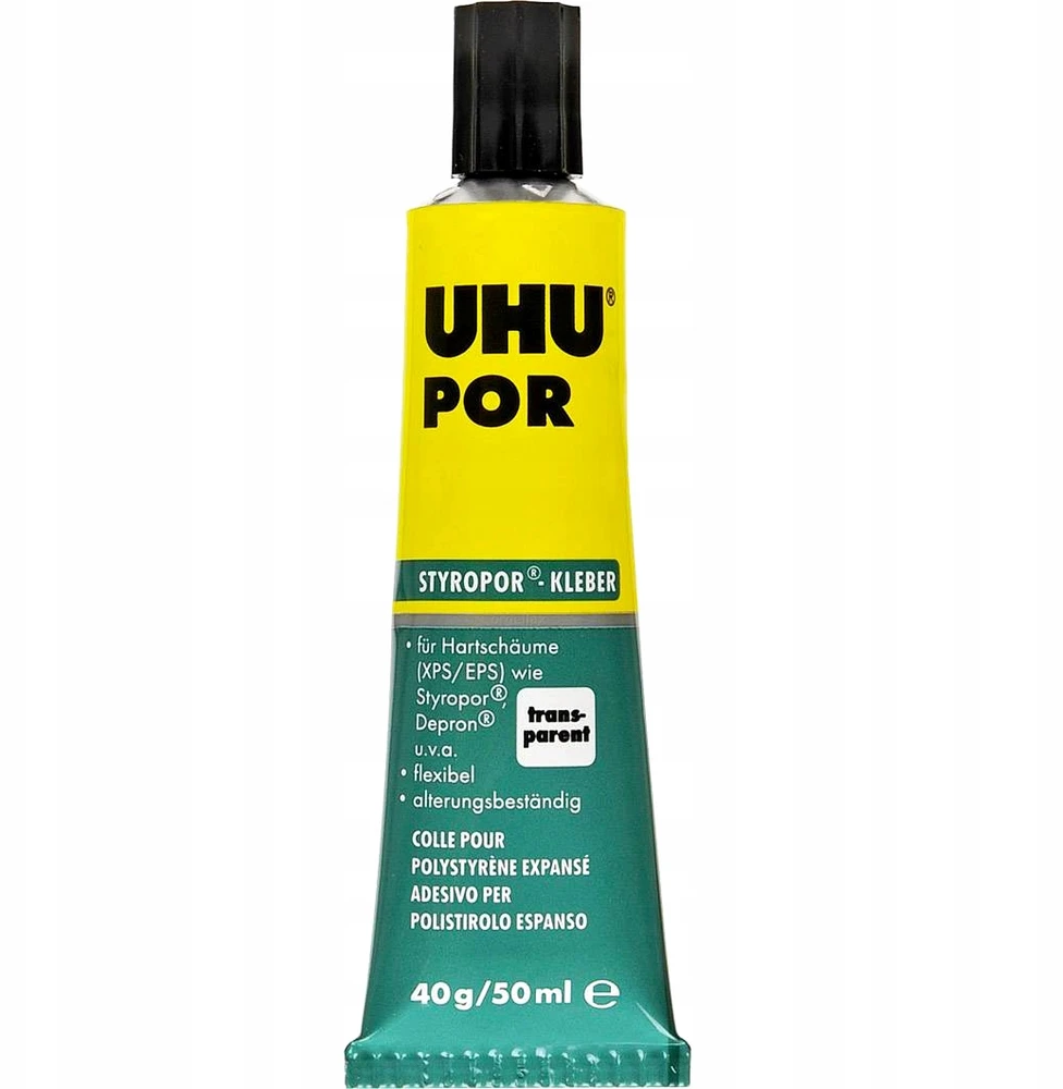 Klijai putplasčui ir polistirolui UHU por, 50ml