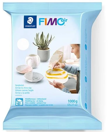Modeliavimo masė - FIMO - AIR BASIC - Džiūsta ore - Lengva modeliuoti - Balta