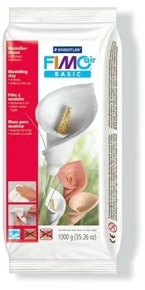 Modeliavimo masė - FIMO - AIR BASIC - Džiūsta ore - Lengva modeliuoti - Balta