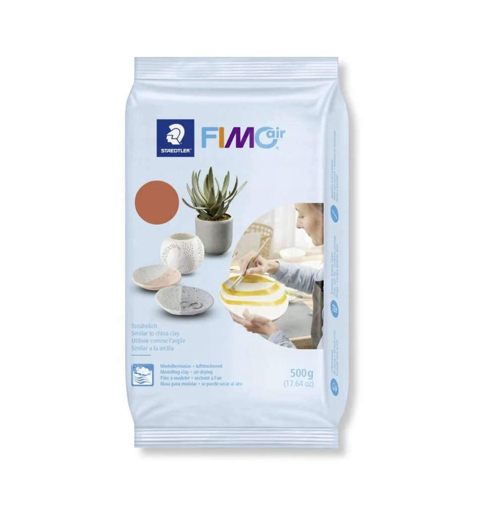 Modeliavimo masė - FIMO - BASIC - Džiūsta ore - 97% natūralių medžiagų - 500g