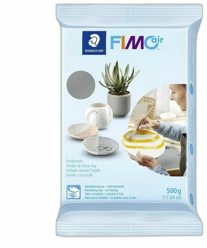 Modeliavimo masė - FIMO - FIMOair - Pilka - Džiūsta ore - 500g