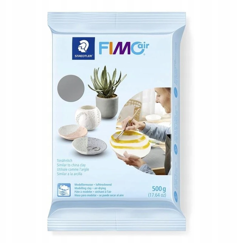 Modeliavimo masė - FIMO - FIMOair - Pilka - Džiūsta ore - 500g