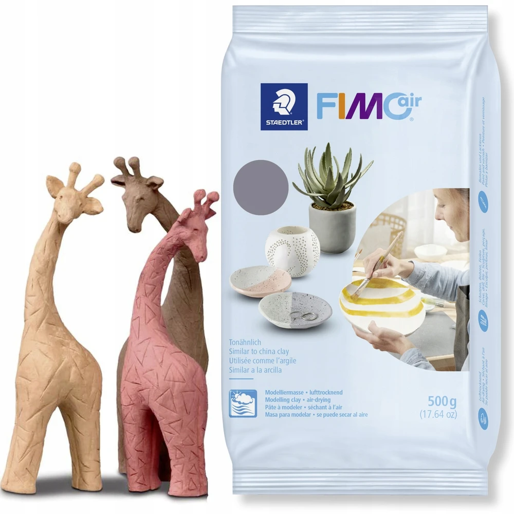 Modeliavimo masė - FIMO - FIMOair - Pilka - Džiūsta ore - 500g