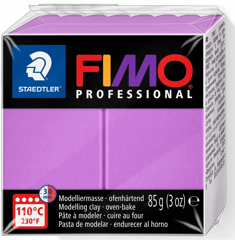 Modeliavimo masė - Fimo Professional - Levanda - 85 g - Kietėja krosnelėje - Vaikams nuo 3 metų