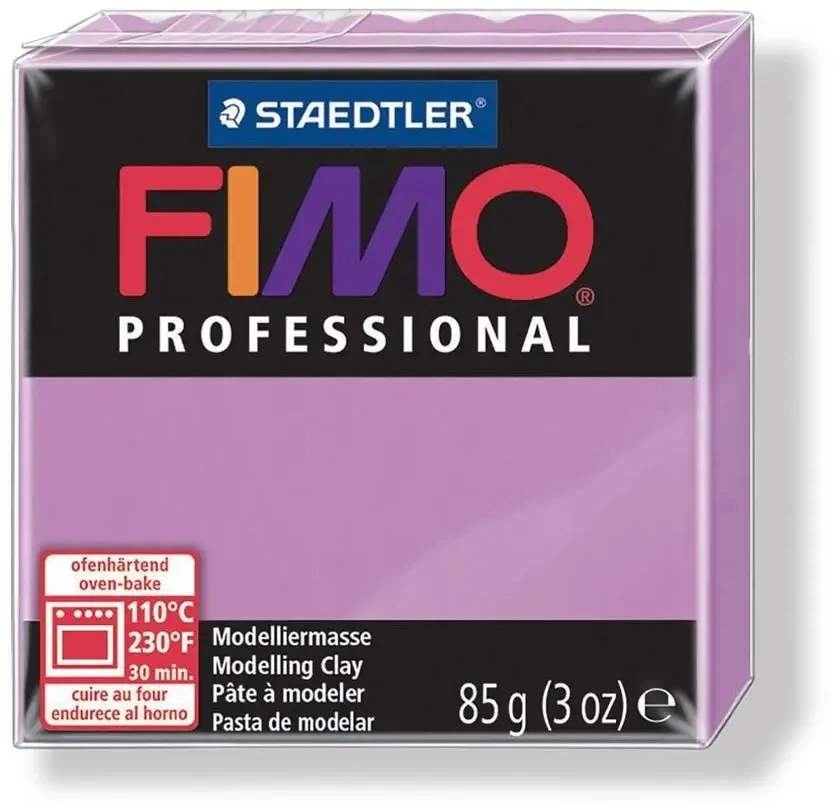 Modeliavimo masė - Fimo Professional - Levanda - 85 g - Kietėja krosnelėje - Vaikams nuo 3 metų
