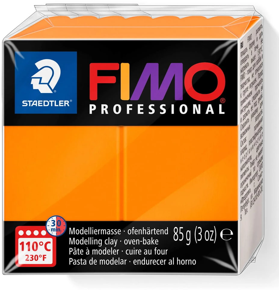 Modeliavimo masė - Fimo Professional - Oranžinė - 85 g - Kietėja krosnyje - Lengva apdoroti