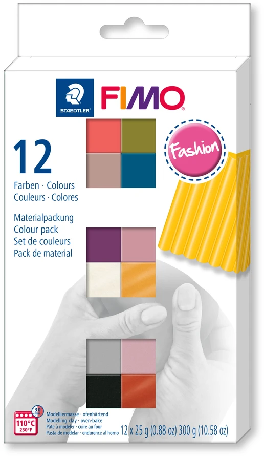 Modeliavimo masė - FIMO - Soft - 12 spalvų rinkinys - 300g