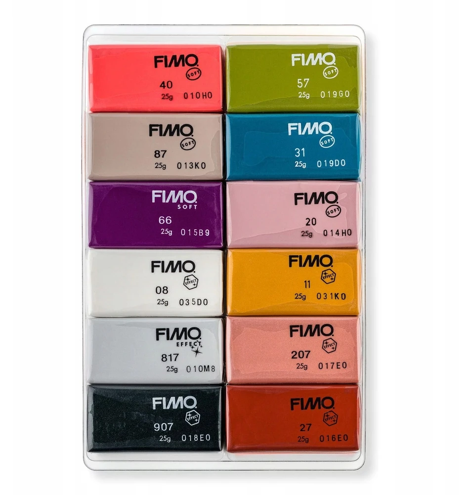 Modeliavimo masė - FIMO - Soft - 12 spalvų rinkinys - 300g
