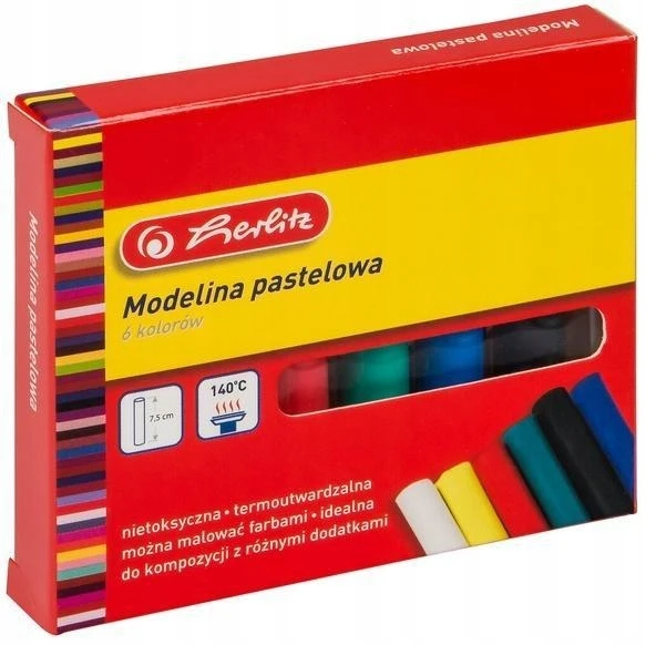 Modelinas 6 pastelinių spalvų, Herlitz