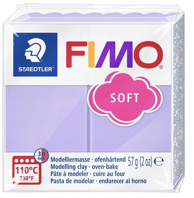 Modelinas FIMO Soft, 57 g, pastelinės alyvinės spalvos