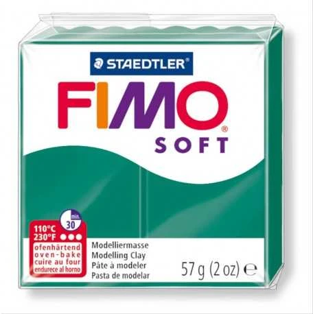 Modelinas FIMO SOFT, 57 g, smaragdo žalia sp.