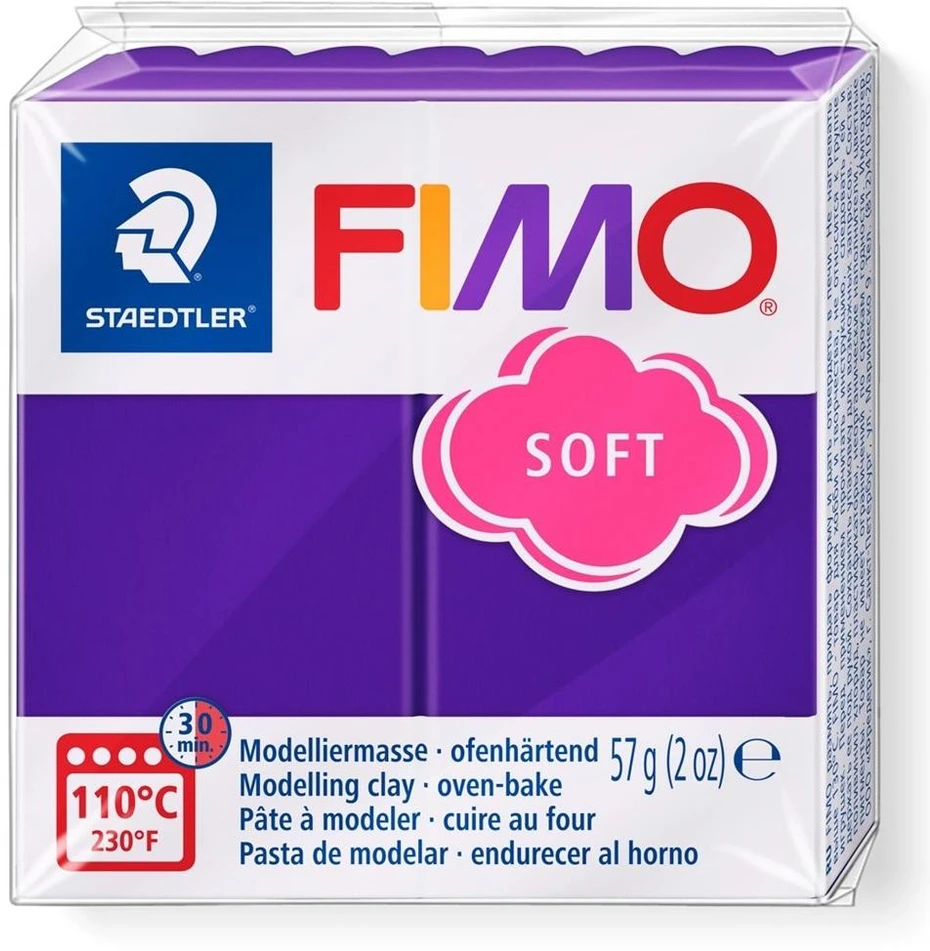 Modelinas FIMO SOFT, 57 g, slyvų violetinė sp.
