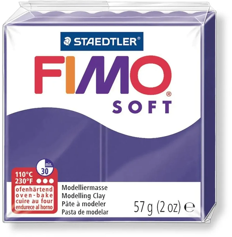 Modelinas FIMO SOFT, 57 g, slyvų violetinė sp.