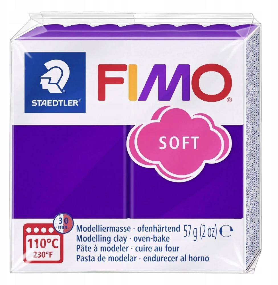 Modelinas FIMO SOFT, 57 g, slyvų violetinė sp.
