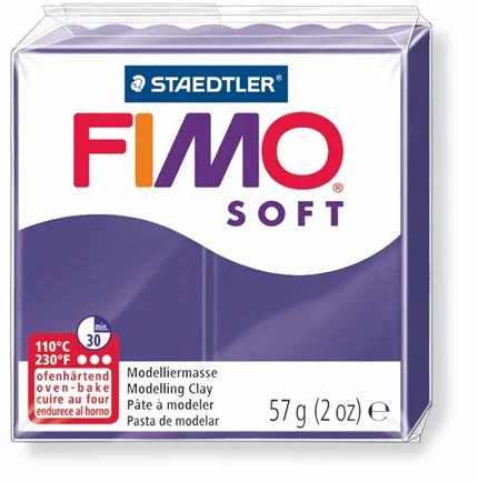 Modelinas FIMO SOFT, 57 g, slyvų violetinė sp.