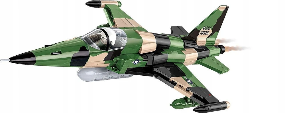 Modelis - COBI - NORTHROP F-5A FREEDOM FIGHTER - Pilkas - Žalias - 242 dalys
