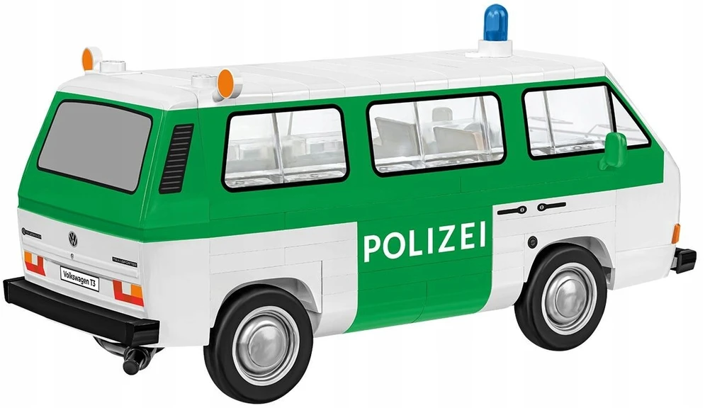 Modelių rinkinys - COBI - Veiksmų miestas Volkswagen T3 policijos autobusas - 1:35 mastelis - 144 dalys - Juoda/raudona
