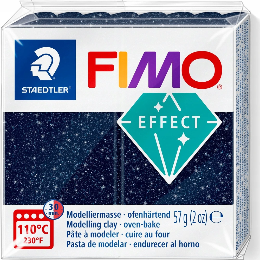 Modeliuojantis molis - FIMO - Galaxy - Mėlyna - 57 g - Blizgučių efektai