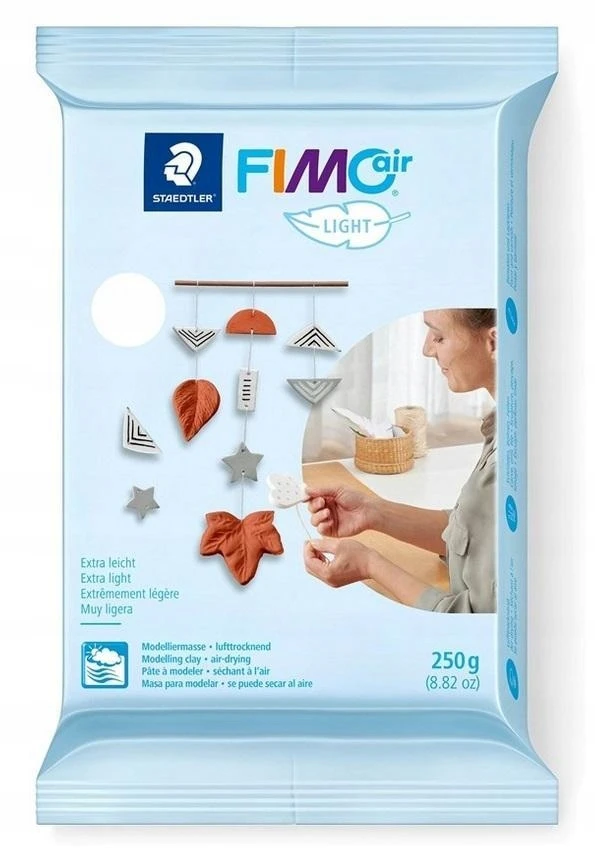 Modeliuojantis molis - Staedtler - Fimo Air Light - Baltas - Kaukėms ir didelėms figūroms - Tinka formoms