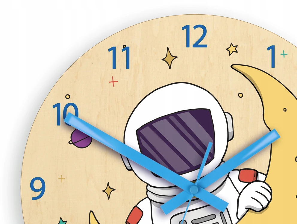Modernclock Laikrodis ścienny ASTRONAUTA dla dziecka - CICHY