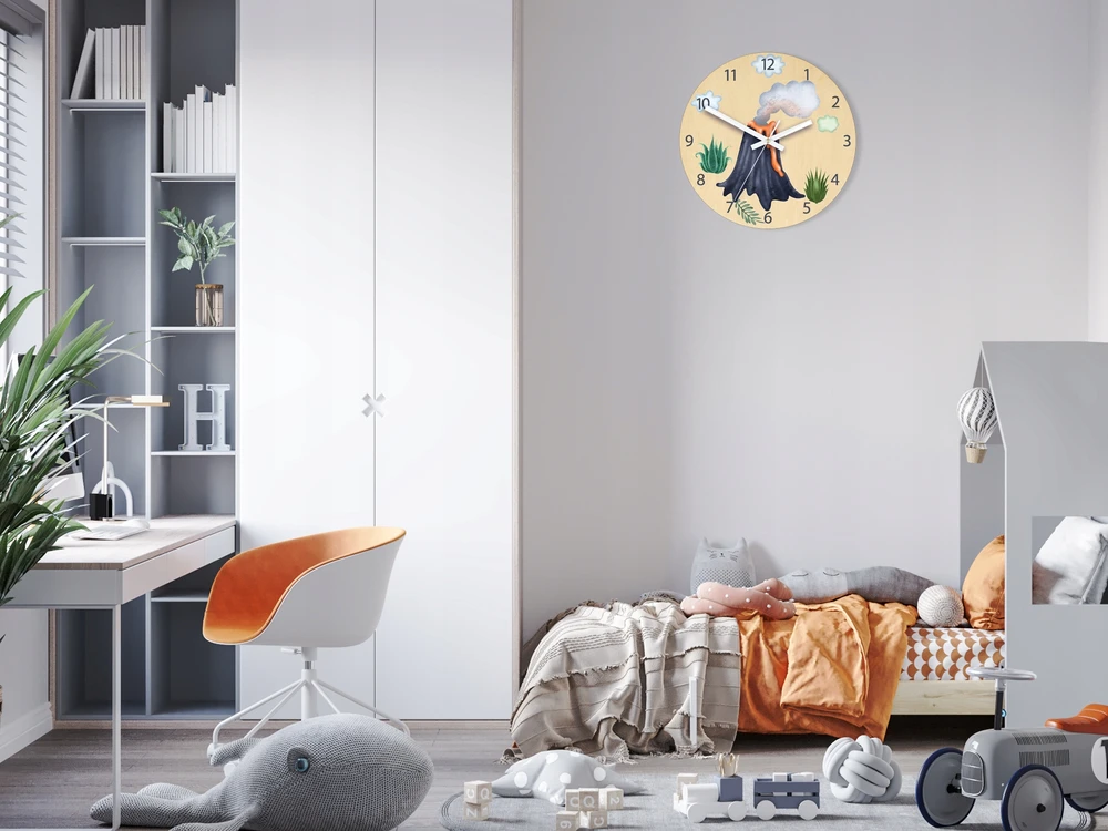 Modernclock Vulcan sieninis laikrodis vaikui - ramus Wulkan