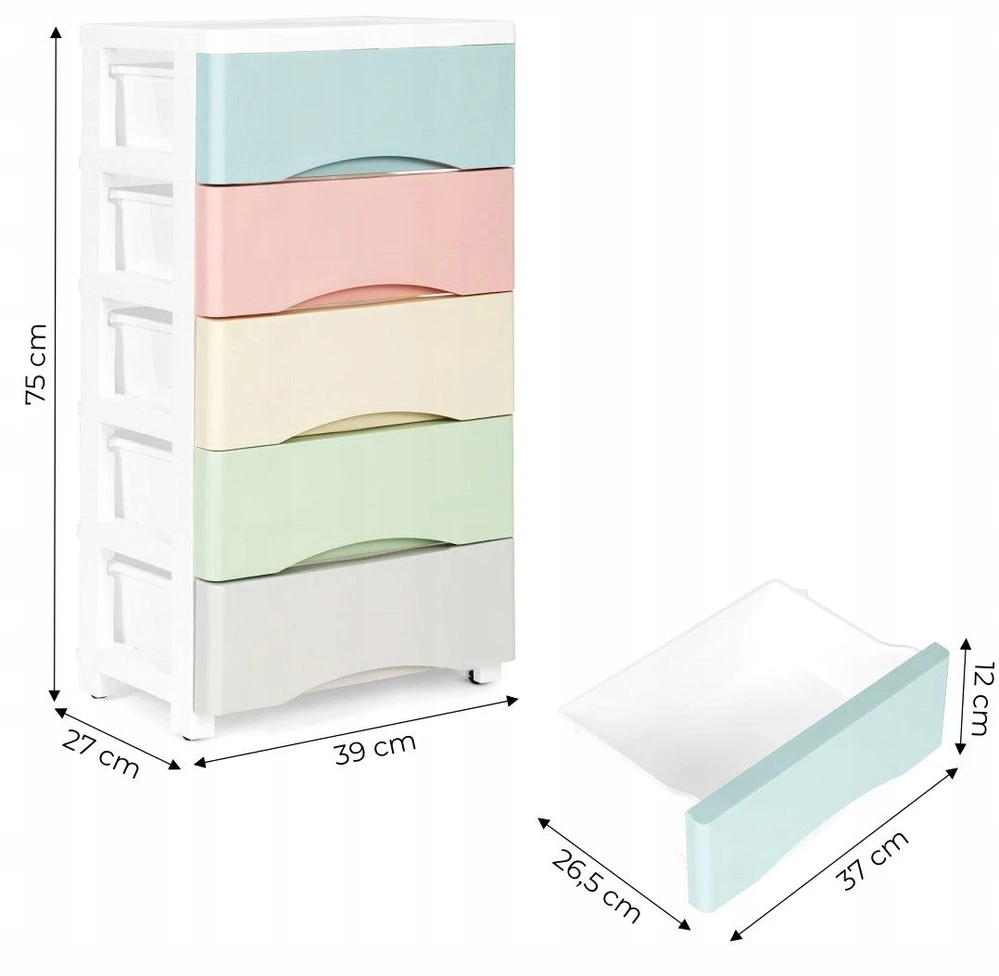 Modernhome REGAŁ MOBILIA, SZAFKA, 5 stalčiai, Baltas, DO SALONU, NA KSIĄŻKI, PÓŁKA, 75CM