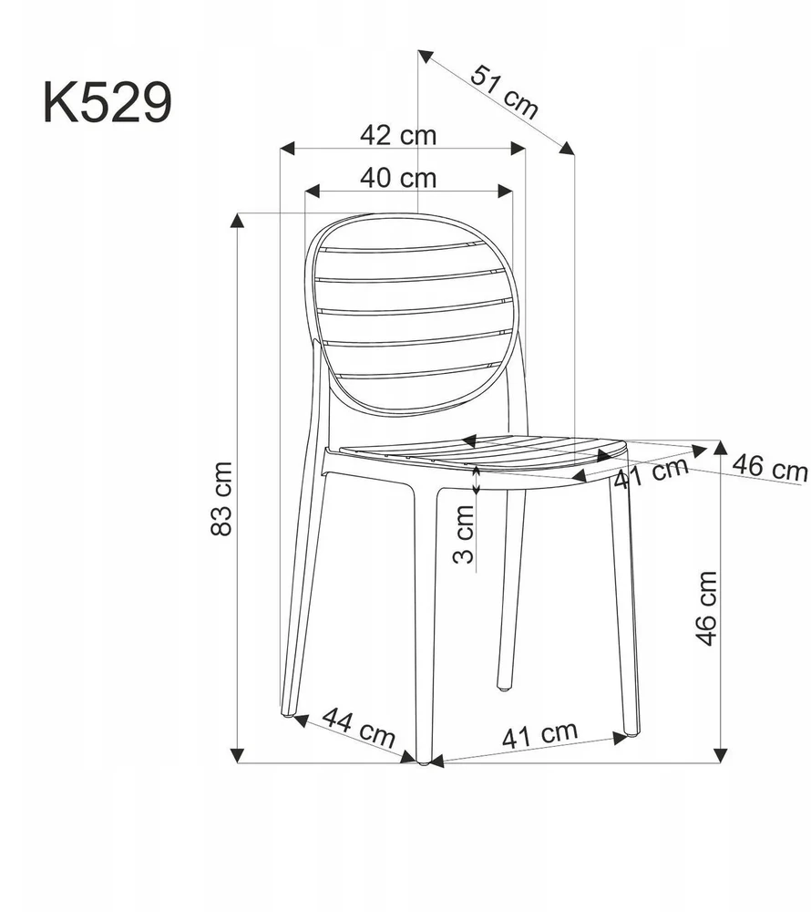 Moderni kėdė K529 Juodas Natural Halmar Scandinavian